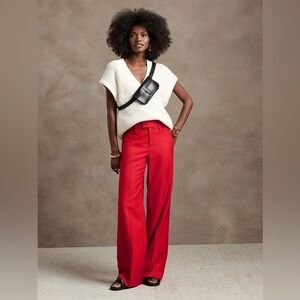 Banana Republic Women's Lido Ref Wide Leg Wool Pants, sz 0